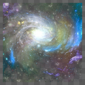 螺旋形的银河星空图片