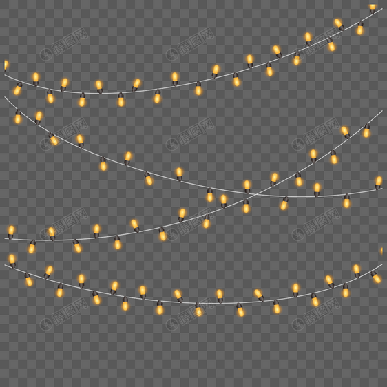 圣诞灯串交叉节日装饰图片