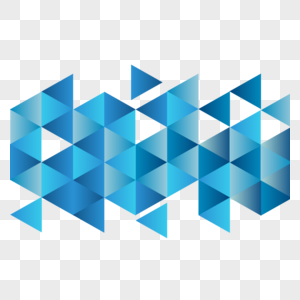 边框蓝色抽象几何三角形形状图片