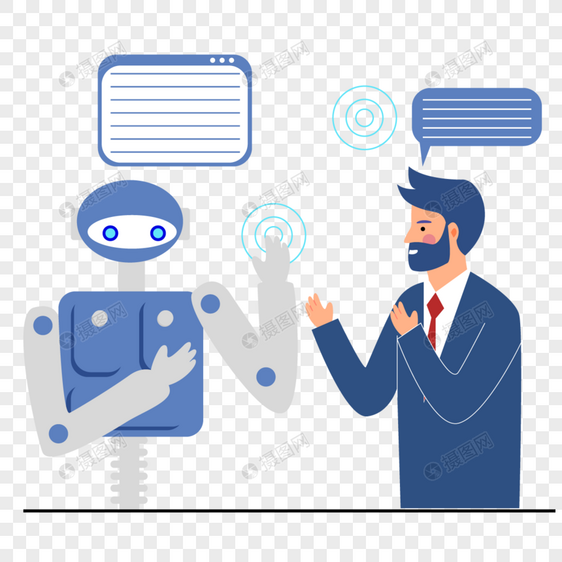 机器人智能朋友人物沟通图片