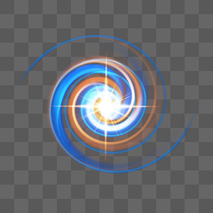 抽象光效蓝色橙色螺旋样式高清图片