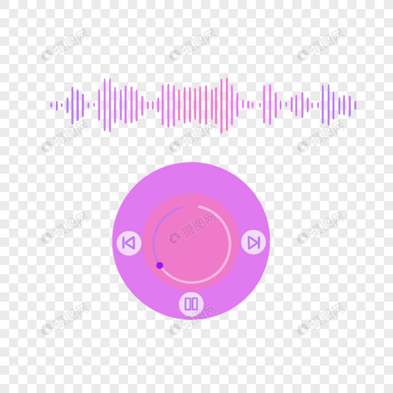 紫色渐变音乐播放器图片