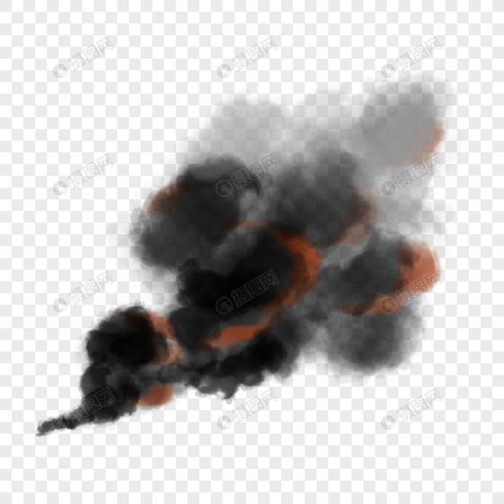 黑色爆炸烟雾图片