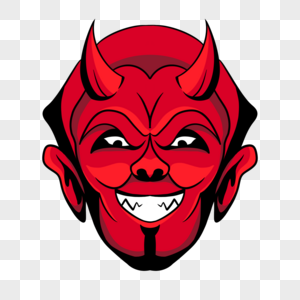 魔鬼邪恶恶魔头像红色高清图片素材