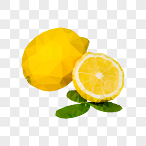 抽象低聚黄色柠檬图片