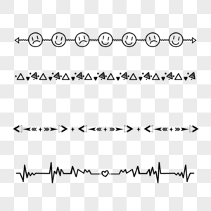 可爱涂鸦装饰分界线图片