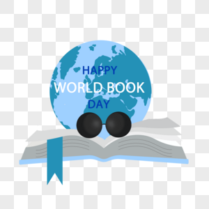 世界图书日简约平面风格图片
