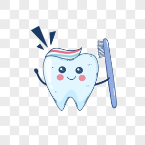 可爱牙齿护理表情图图片