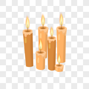 大屠杀纪念日棕黄色燃烧蜡烛图片