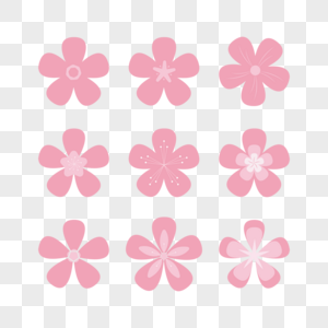 粉色樱花合集春天花朵高清图片