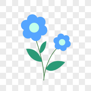 春天花朵盛开的蓝色小花高清图片