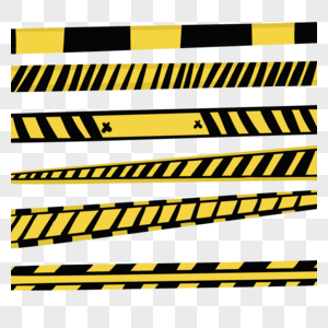 黄黑两色的警戒线组合图片