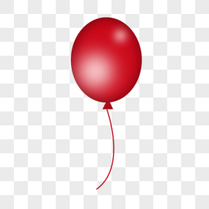 红色绳子系着的气球图片