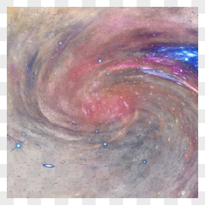 螺旋环绕的星空星系图片
