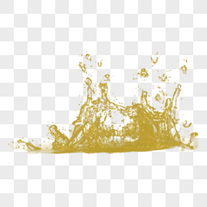 3d液体金色水花飞溅图片
