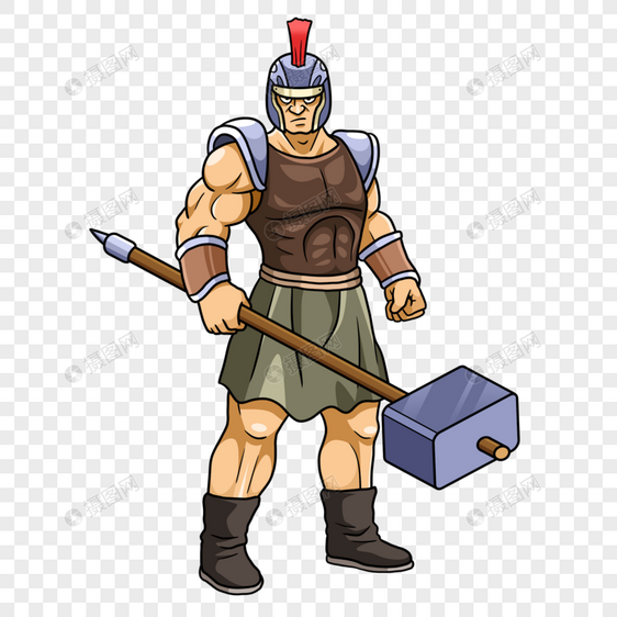古罗马战锤战士卡通图片