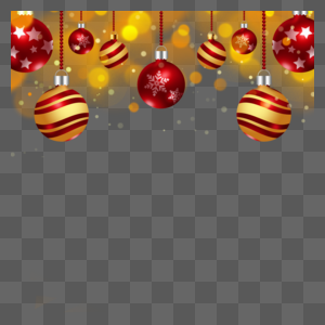 圣诞节光效红色装饰球图片