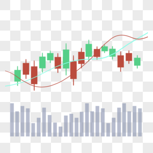 股票k线图上升趋势商业投资证券绿色红色蜡烛图图片