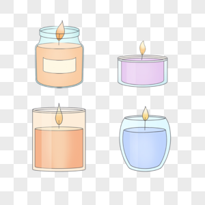 蜡烛香味平面集合图片