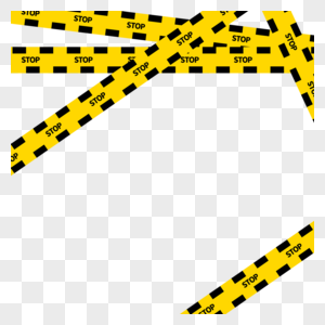 警戒线黄色隔离边框图片