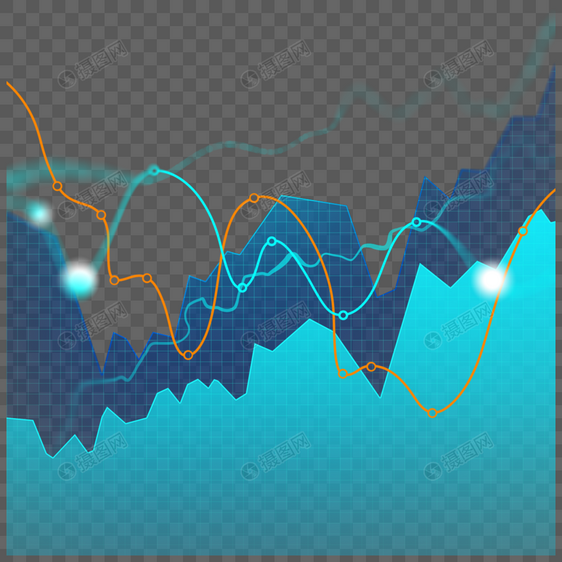 股票市场走势图折线几何分析图片
