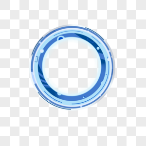 蓝色科技感圆环图片