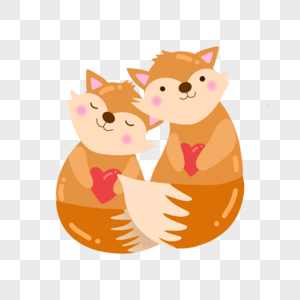 狐狸情侣动物爱情高清图片