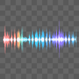 彩色音乐声波光效图片