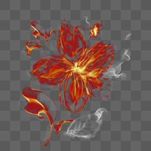 燃烧火焰抽象花卉图片