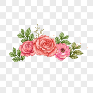 粉色三朵花组合图片