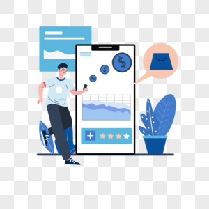 蓝色主题手机屏幕在线支付概念图片
