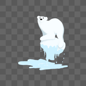 抽象孤独的北极熊图片