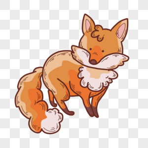 秋季卡通森林狐狸图片