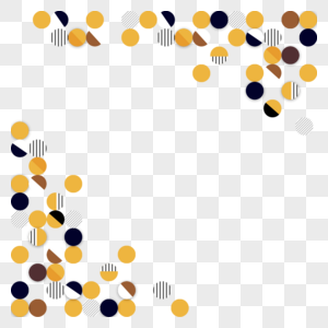 彩色圆点商务抽象几何边框图片
