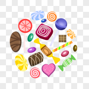 多彩种类巧克力糖果图片