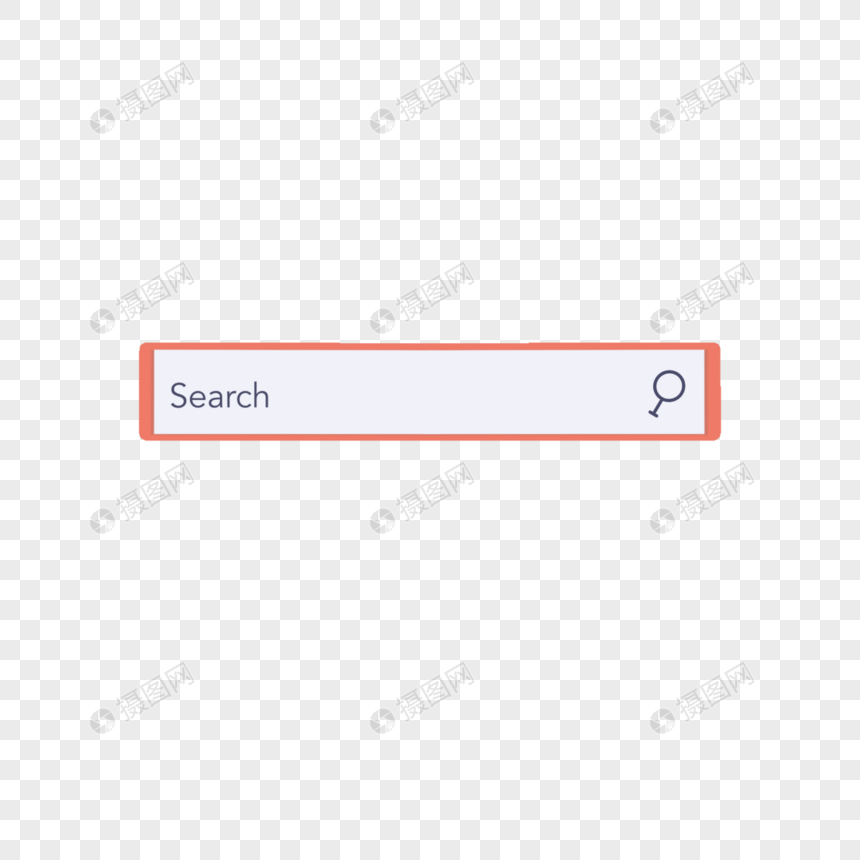 红色浏览器搜索框图片