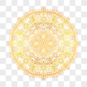 金色复古传统花纹瑜伽曼陀罗图片