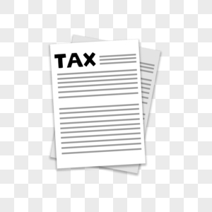 美国纳税日黑白线条报税表图片