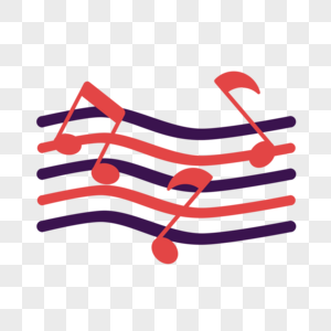 红蓝波纹线条音乐徽标图片