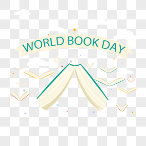 世界图书日创意平面风格图片