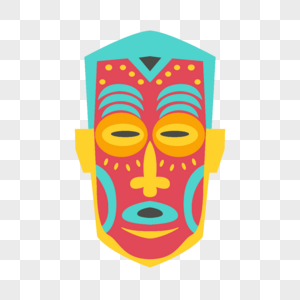 非洲原始部落人脸形状面具眼睛高清图片素材