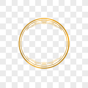 对称圆形纹样金色高清图片