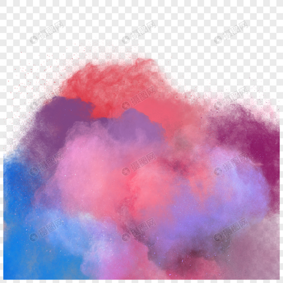 抽象烟雾彩色层叠插画图片