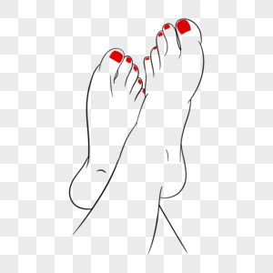 脚趾美容线条艺术指甲油图片