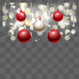 圣诞节光效质感装饰球图片