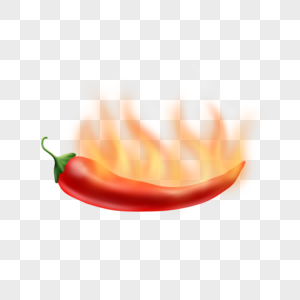 红辣椒火焰燃烧写实食物图片