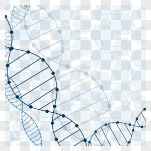 螺旋dna分子结构抽象风格蓝色医疗图片