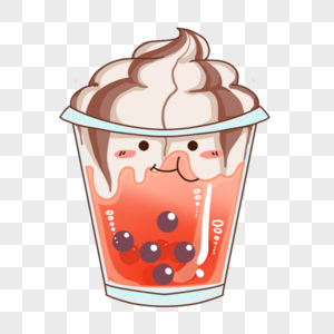 奶油巧克力冰淇淋草莓果冻图片图片