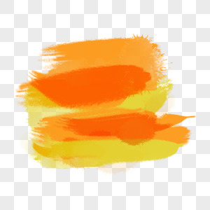 笔刷涂抹晕染不规则橙色图片