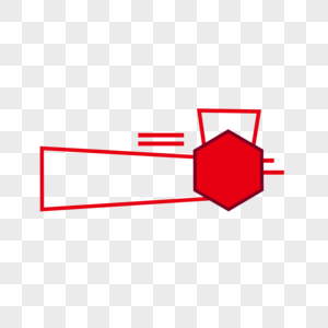 红色多边形图案文本框横幅图片